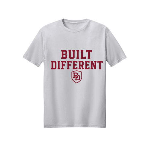 Built Different Core Blend Tee – black t-shirt front view with Built Different chest logo