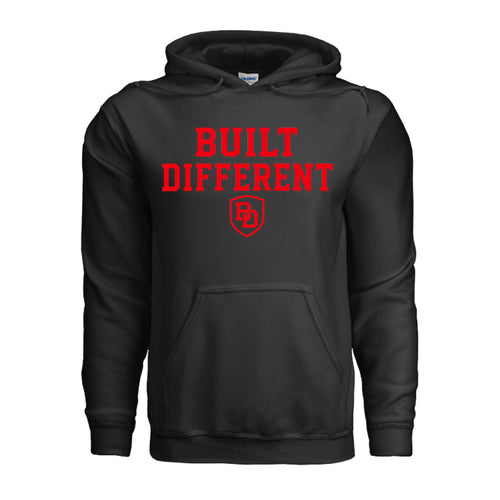 Firefighter hoodie – black hoodie with fire service front graphic | Built Different Fitness