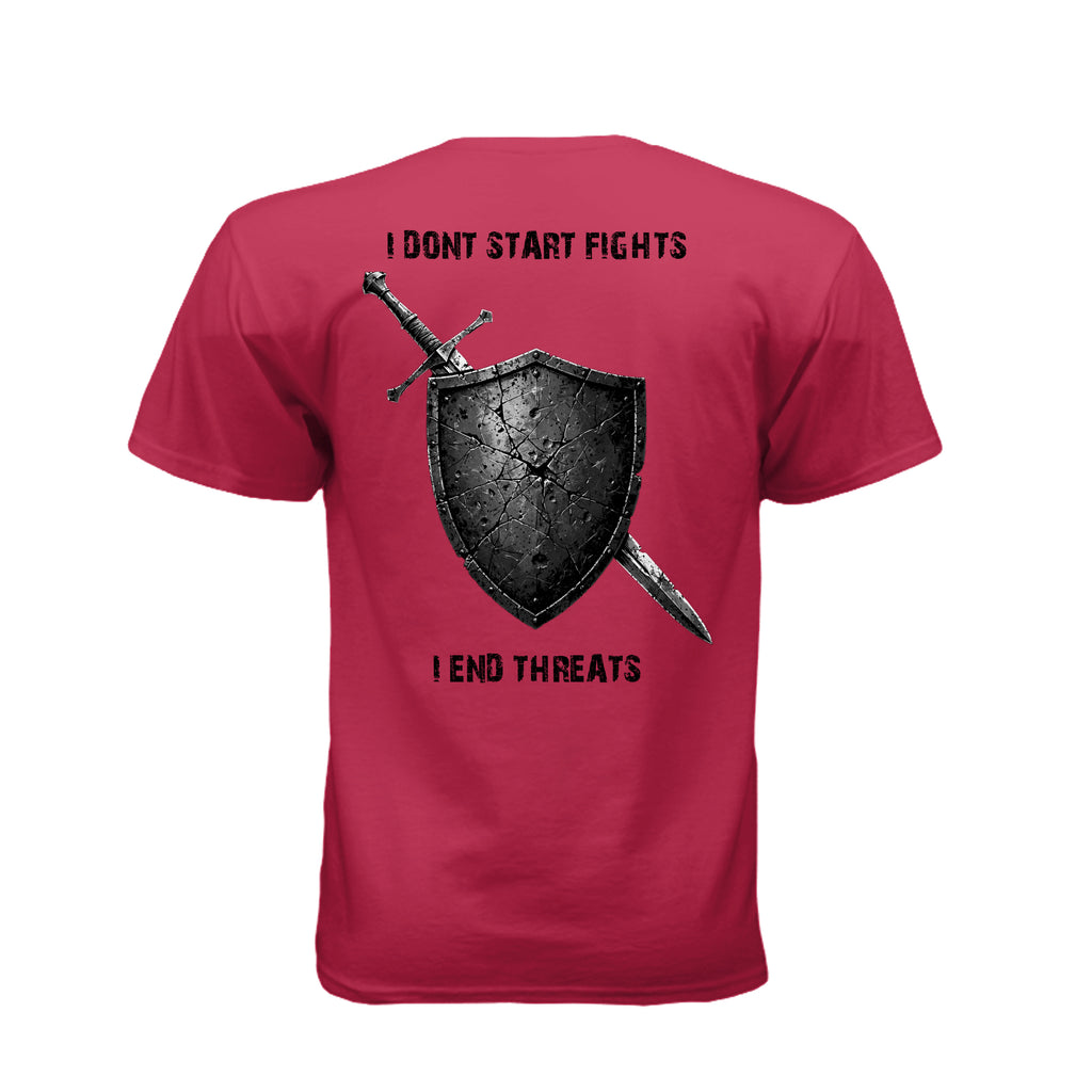 Shield Protector Tee — True Red — back view