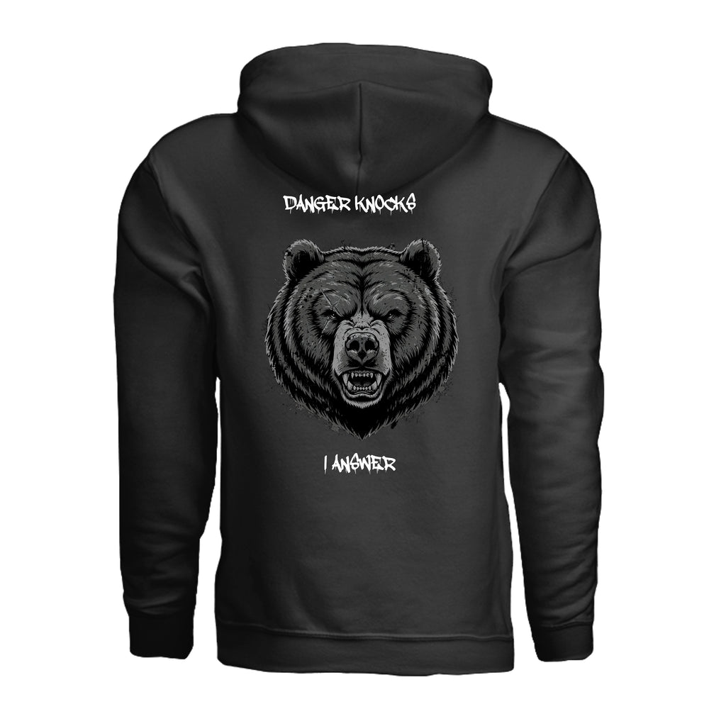 Grizzly Protector Hoodie — Black — back view